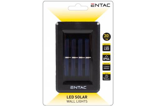 Entac Solar Plastic Wall Lamp 1W 2 way light WW